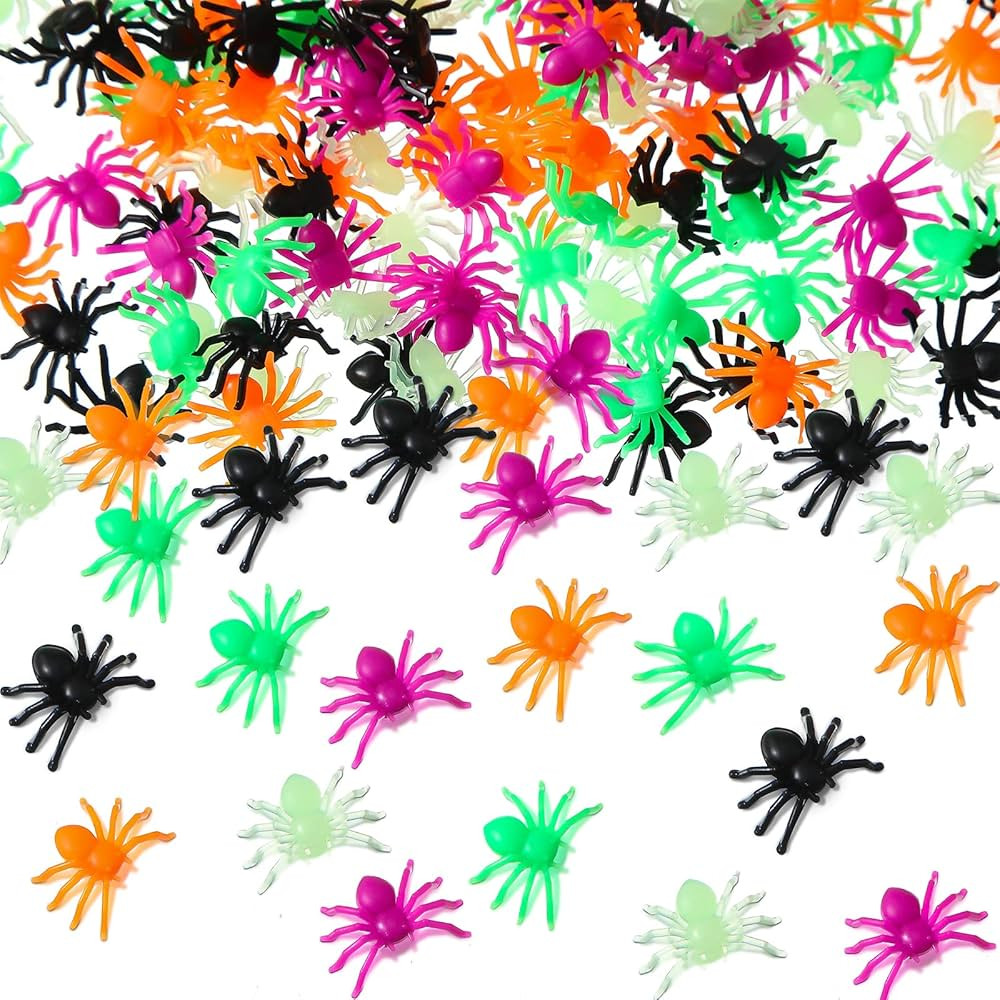 150 Pieces Plastic Spider Mini Fake Spider, Spider Toy Prank, Halloween Realistic Spider for Cost... | Amazon (US)
