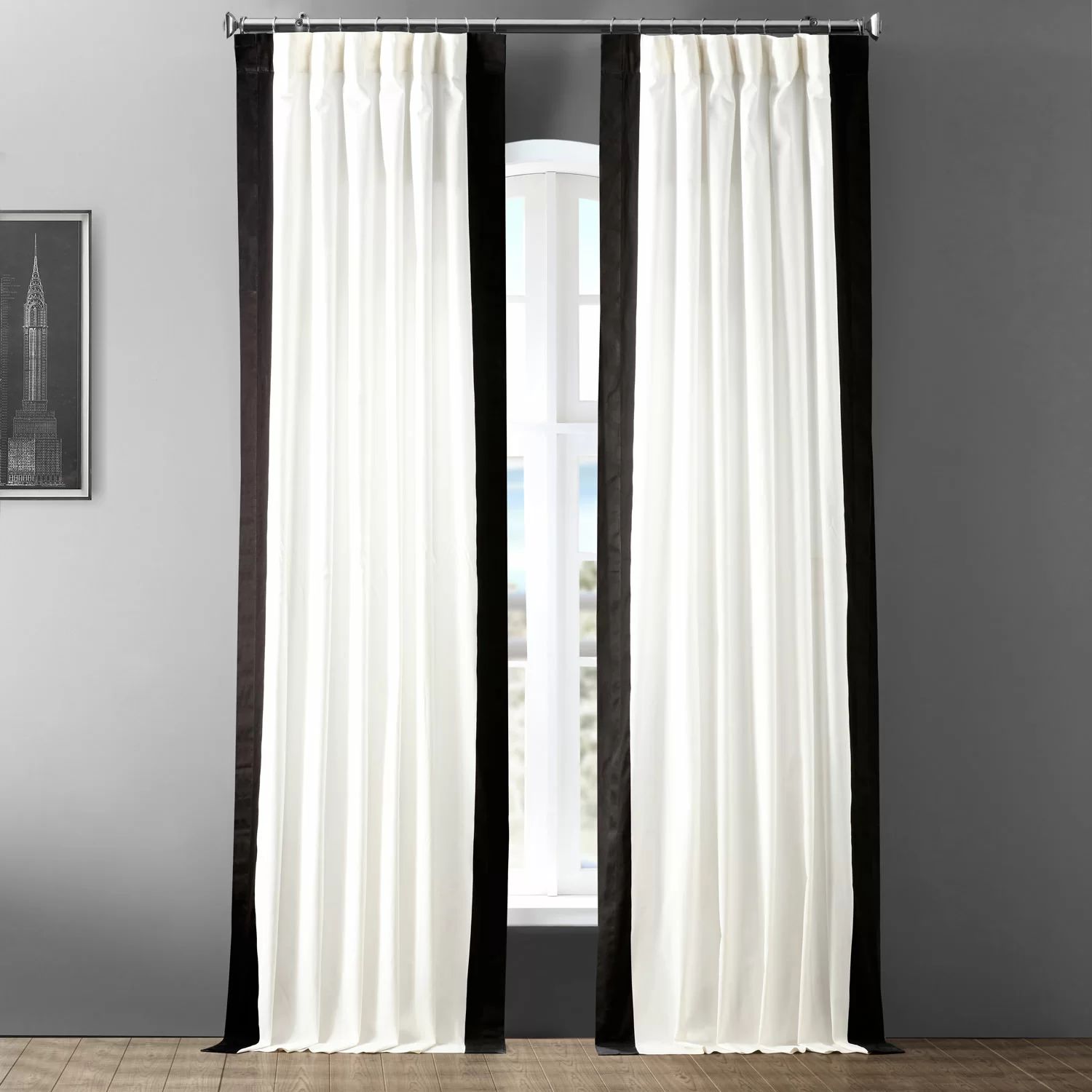 Winsor Cotton Solid Light Filtering Rod Pocket Single Curtain Panel | Wayfair North America