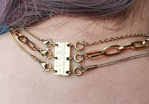 Stacking multiple necklaces is trendy but, they can look trashy when they are tangled up. To prevent the latter, order these magnetic clasps! #jewelry #stackednecklaces #stacknecklaces #multistrandnecklaces #giftidea #giftguide #giftforher #practicalgift #clasp #jewelryorganizer 

#LTKFindsUnder100 #LTKGiftGuide #LTKFindsUnder50