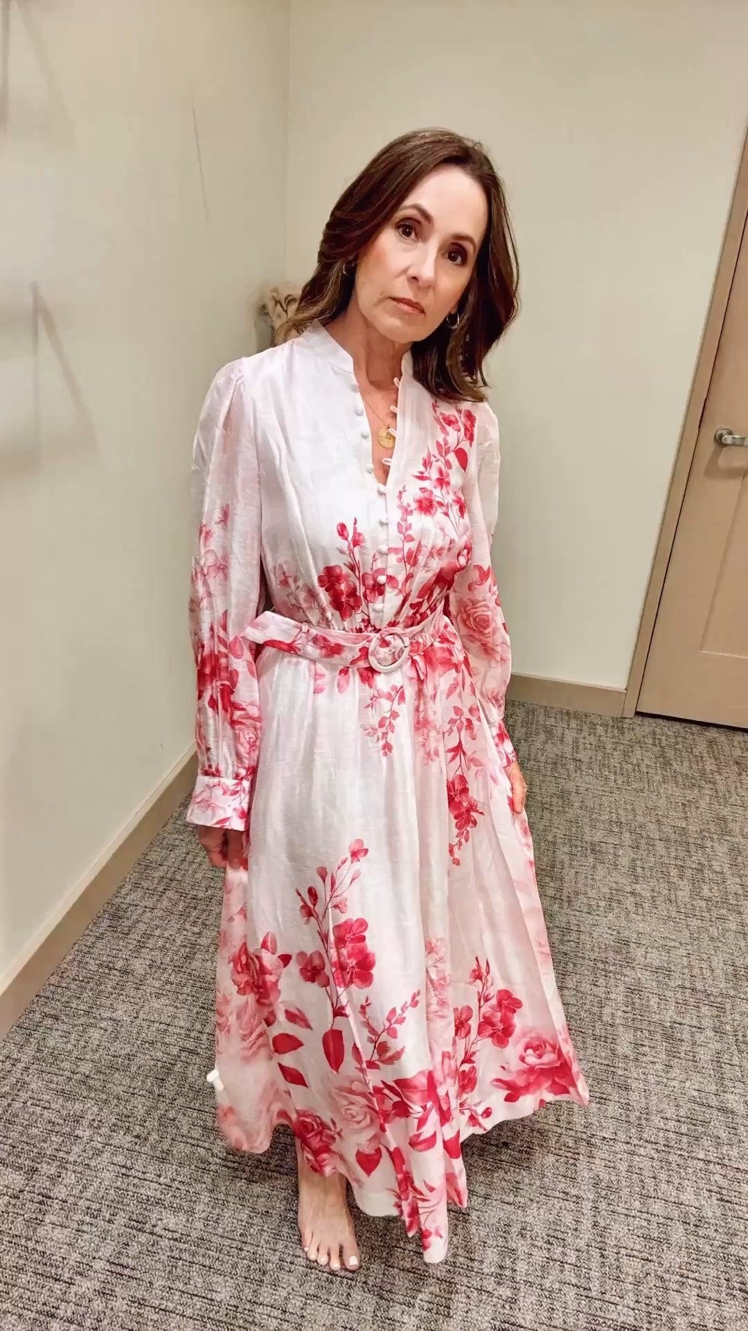 Such a beautiful dress, but these tiny buttons..they are elastic hoops which helps, but I’m not sure. On the fence with this one. It would be beautiful for a wedding, bridal or especially a baby girl shower! 💗🌸💗🌸💗

#LTKdayinmylife #LTKWedding #LTKSeasonal