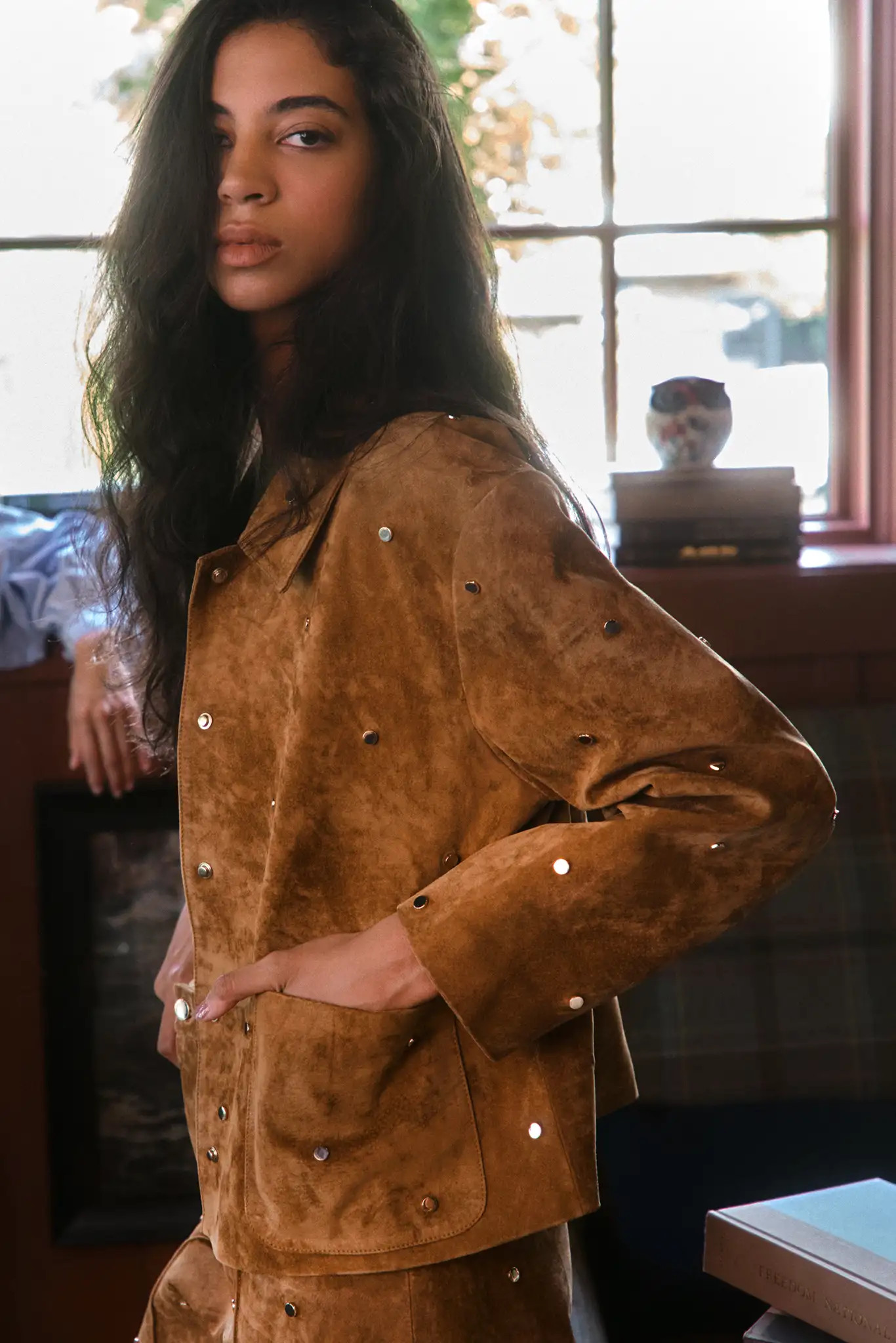 Hanlin Jacket | Studded Suede Jacket | Hunter Bell | Hunter Bell