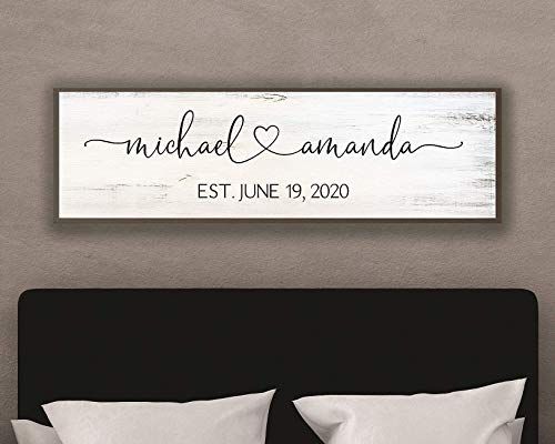 Master bedroom wall decor over the bed-marriage signs-bedroom signs above bed-wedding gift for co... | Amazon (US)