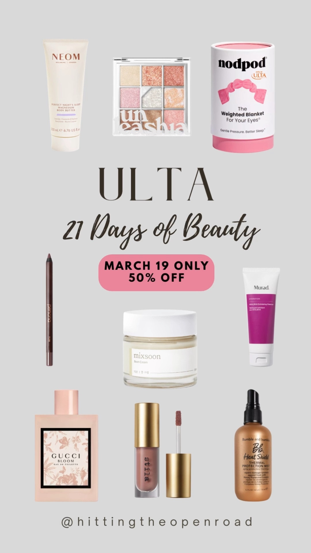 @ULTA Beauty 21 Days of Beauty 50% off sale for March 19!
#ultasale #beauty #selfcare 

#LTKSaleAlert #LTKBeauty #LTKselfcare