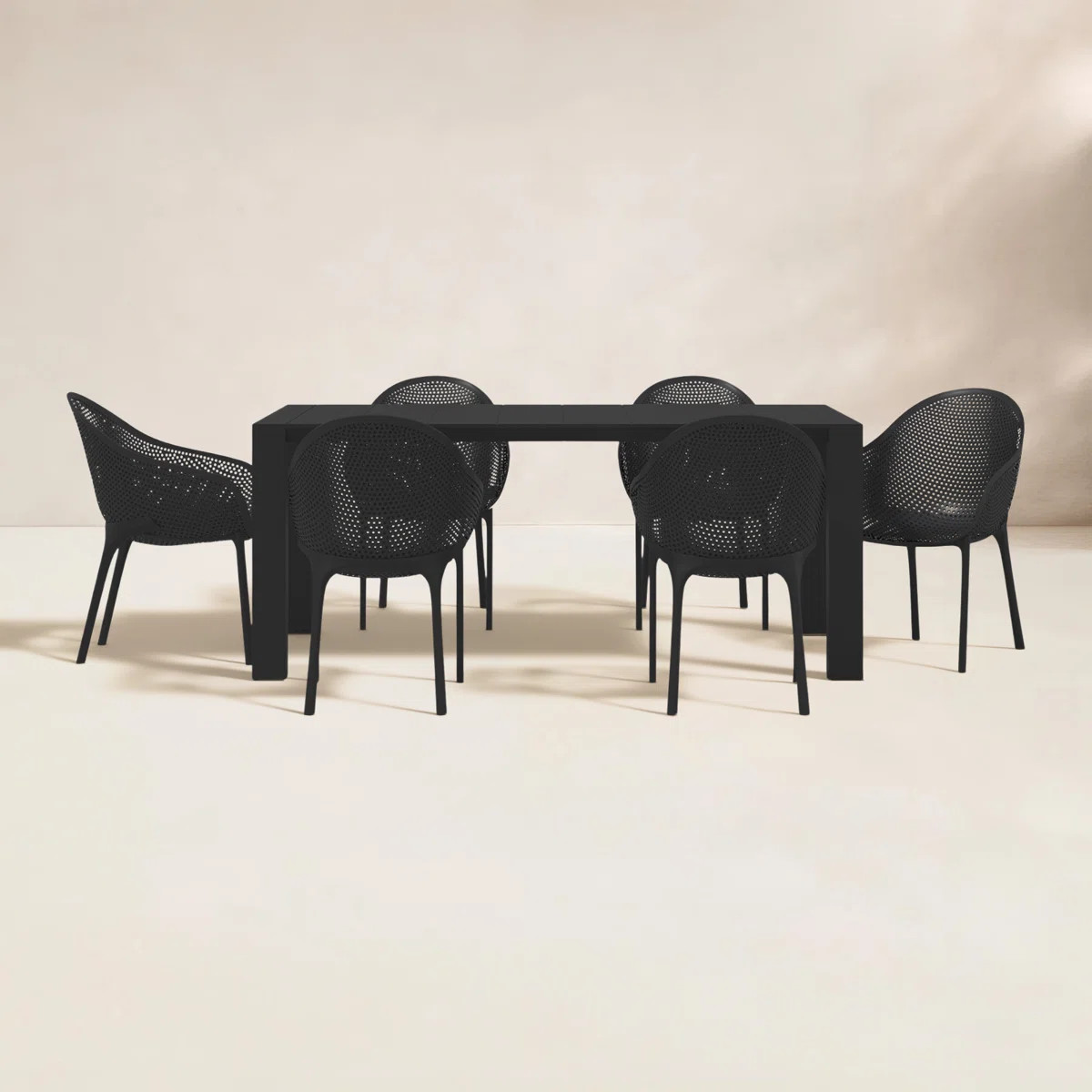 Farrah 70" W Extendable Plastic 7-Piece Patio Dining Set | Wayfair North America