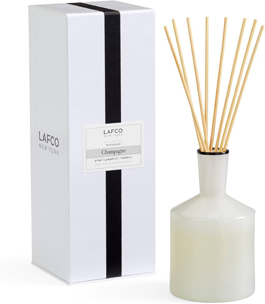 LAFCO New York Classic Reed Diffuser, Champagne - 6 oz - Up to 3 Months Fragrance Life - Reusable... | Amazon (US)