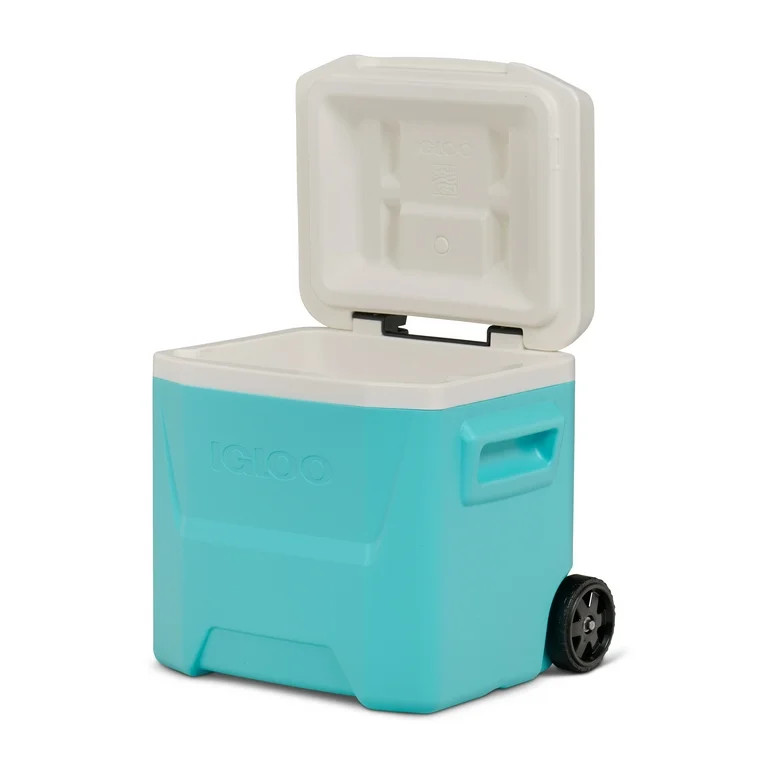 Igloo 16 QT Laguna Hard Sided Ice Chest Cooler with Wheels, Aqua Blue | Walmart (US)
