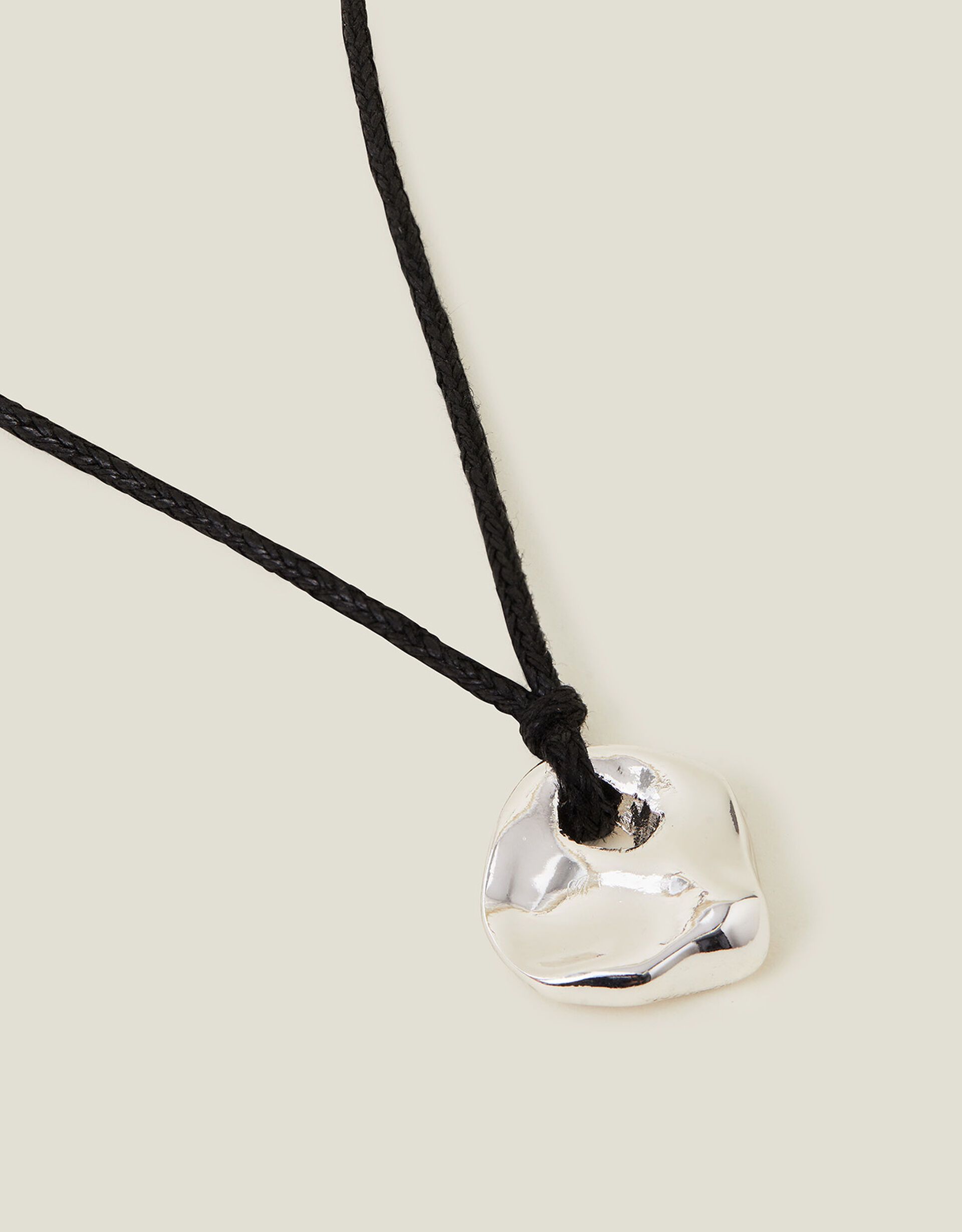 Sterling Silver-Plated Molten Cord Necklace | Accessorize (Global)