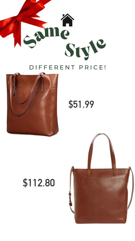 Beautiful genuine leather totes- perfect gift idea!! Madewell look for less. Saddle leather tote, gift guide, gifts for her. Both on sale for Black Friday!

#LTKGiftGuide #LTKCyberWeek #LTKitbag