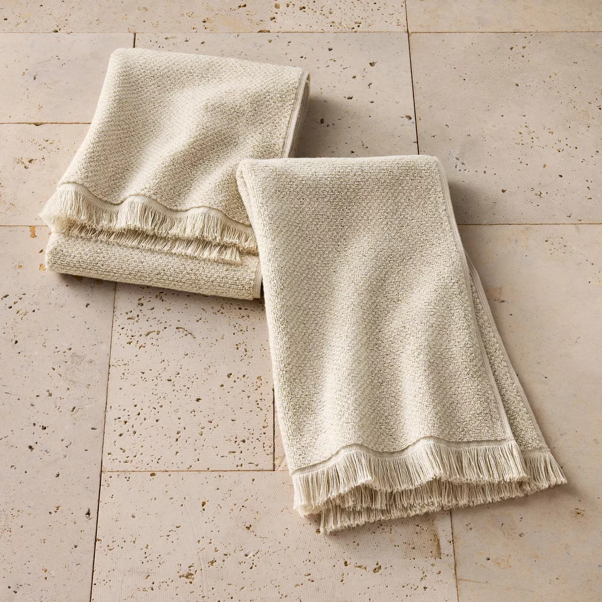 2pk Organic Texture Hand Towel Natural - Casaluna™ | Target