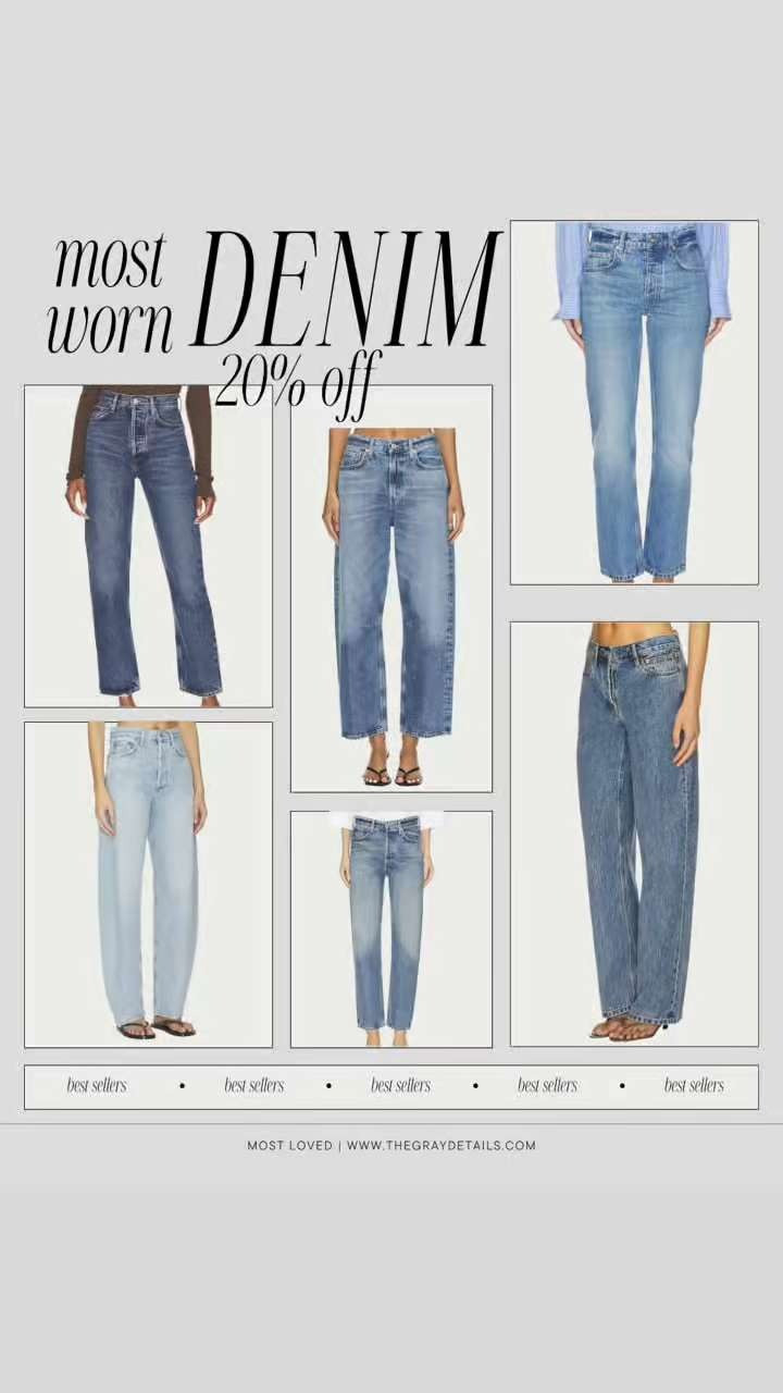 Sharing a roundup of my most worn denim which is 20% off today only on Revolve! Use code: HAPPY20  

 #LTKSpringSale #LTKgrwm #LTKootd