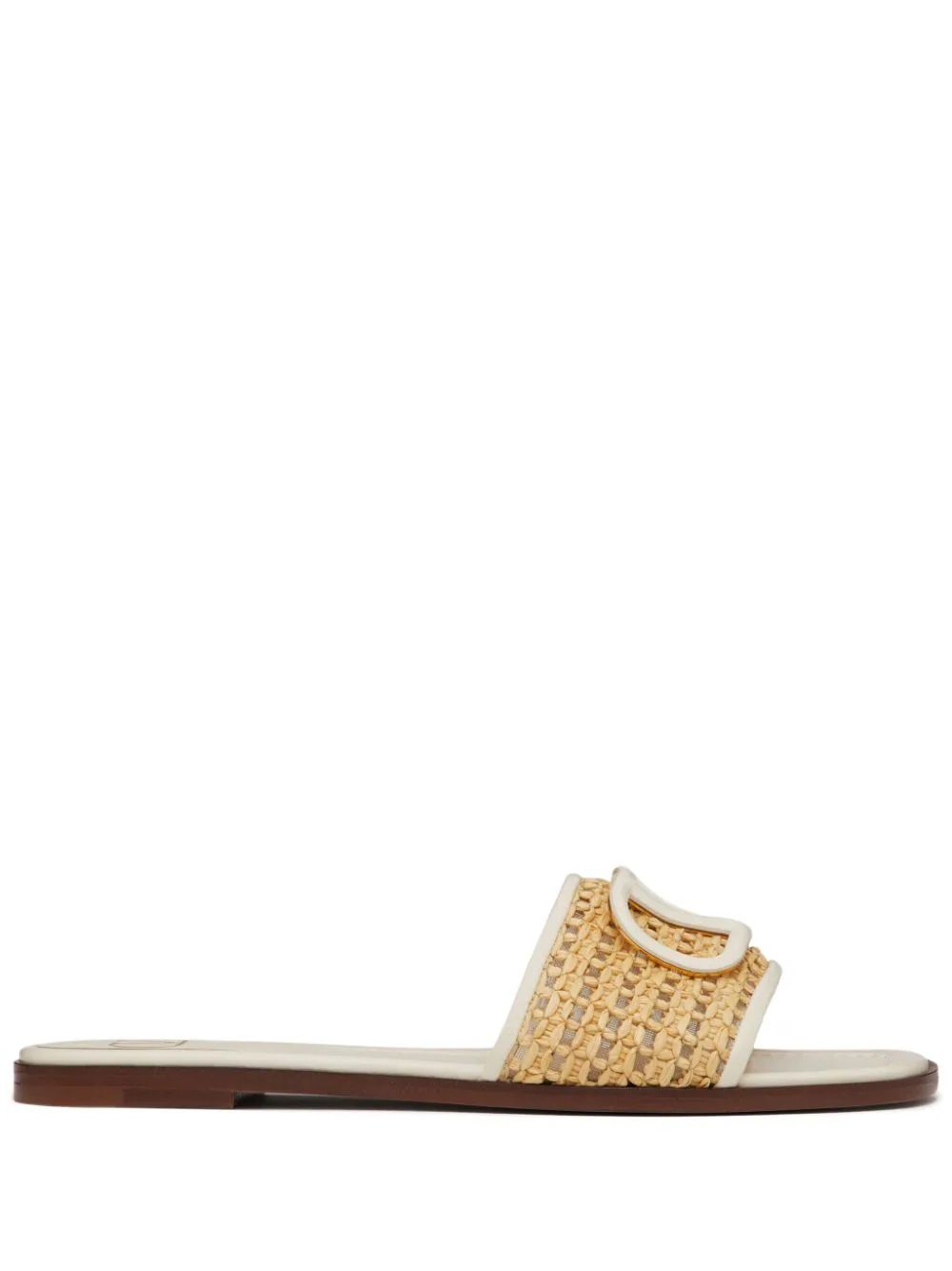 Valentino Garavani VLogo Signature 80mm Raffia Sandals - Farfetch | Farfetch Global