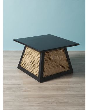 18in Cane And Wood Coffee Table | Fall Trends | HomeGoods | HomeGoods