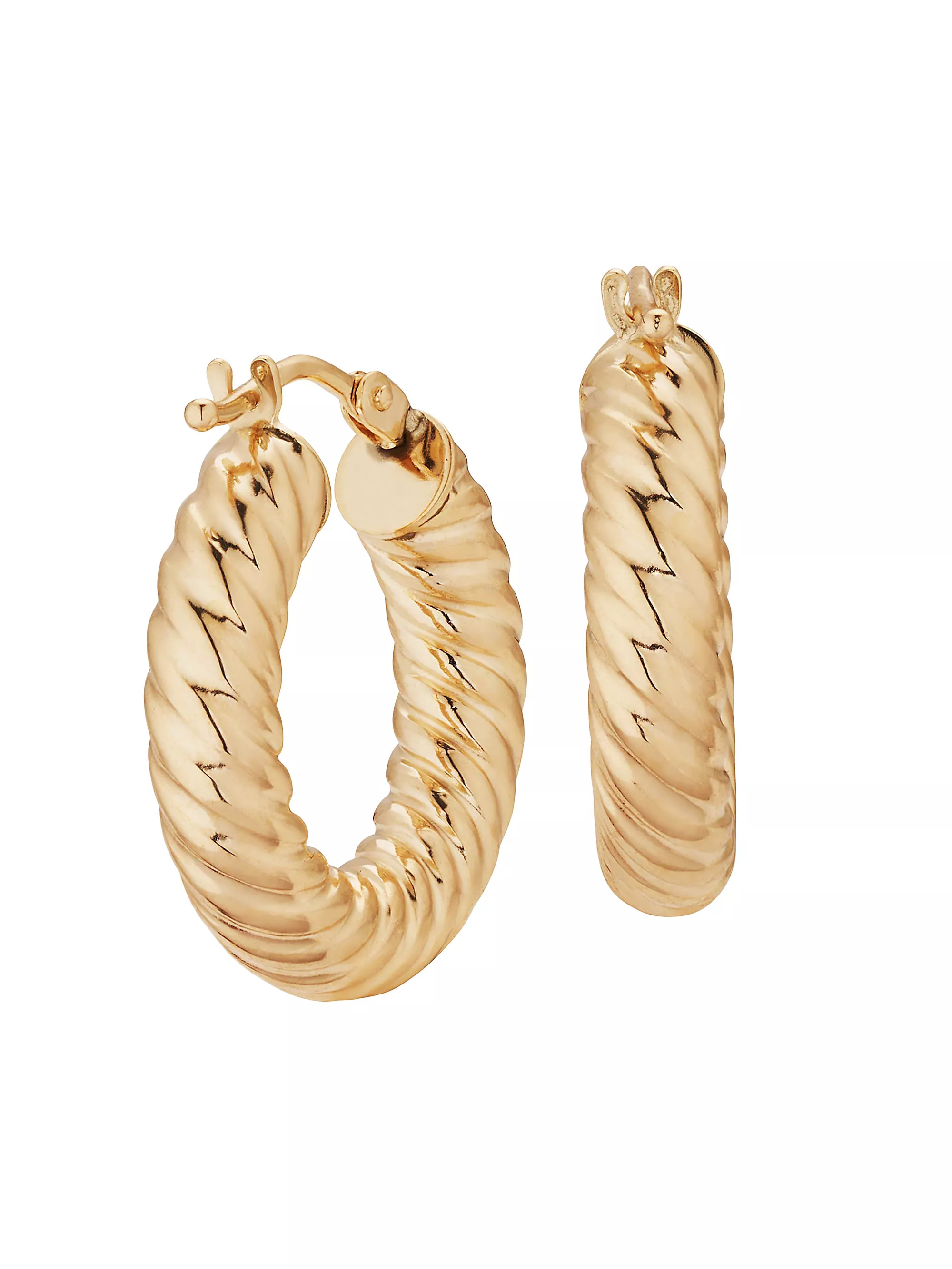 Shop Oradina 14K Yellow Gold Goddess Bold Hoops | Saks Fifth Avenue | Saks Fifth Avenue