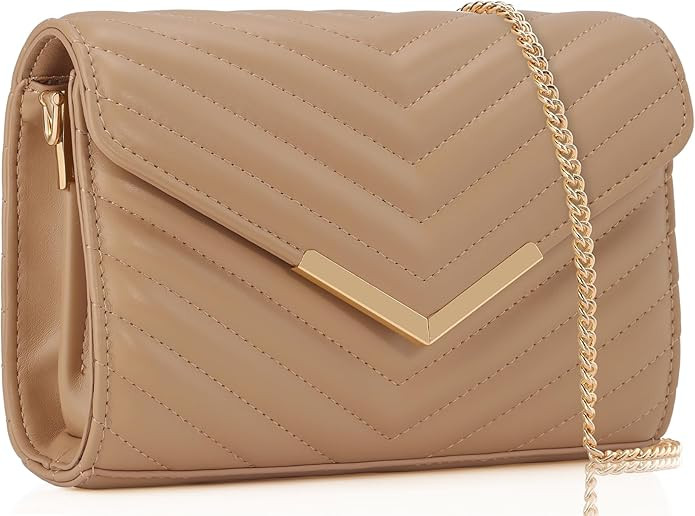 DEXMAY Women Clutch Purses Fashion Quilted Vegan Leather Envelope Evening Handbags Crossbody Bags... | Amazon (US)