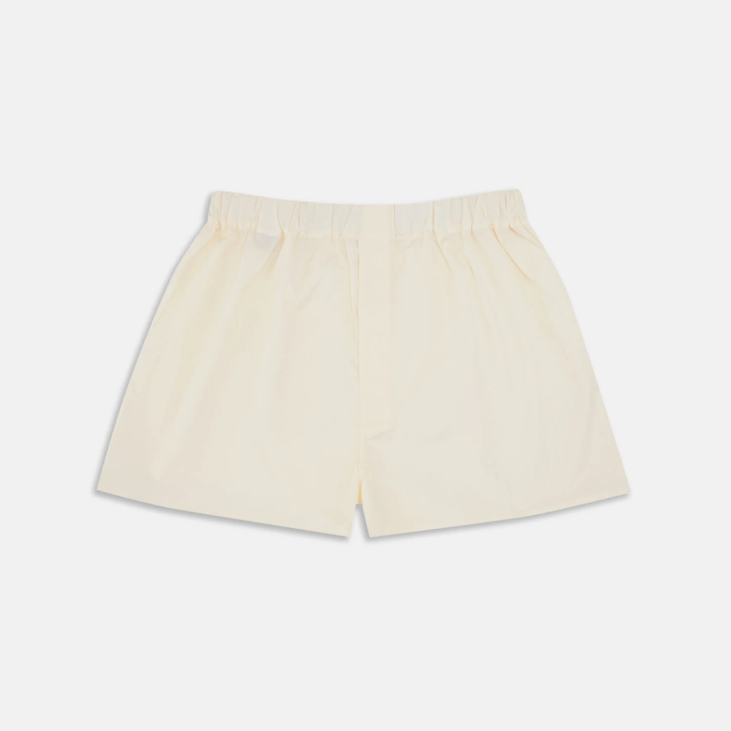 Plain Cream Cotton Boxer Shorts | Turnbull & Asser