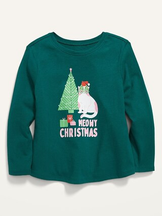 Christmas Graphic Long-Sleeve T-Shirt for Toddler Girls | Old Navy (US)