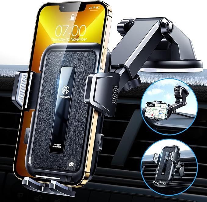 VANMASS 2024 Upgrade【Top Military-Grade】 Car Phone Holder, 【Newest & Strongest Suction】 C... | Amazon (US)