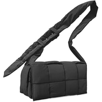 YILINRUI Woven Cotton Padded Women Shoulder Bag Brands Designer Stuffing Down Crossbody Bags for Wom | Amazon (US)