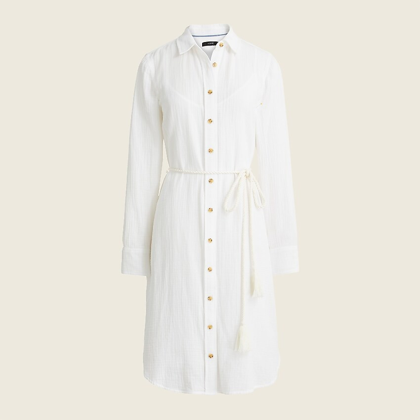 Classic-fit soft gauze shirtdress | J. Crew US