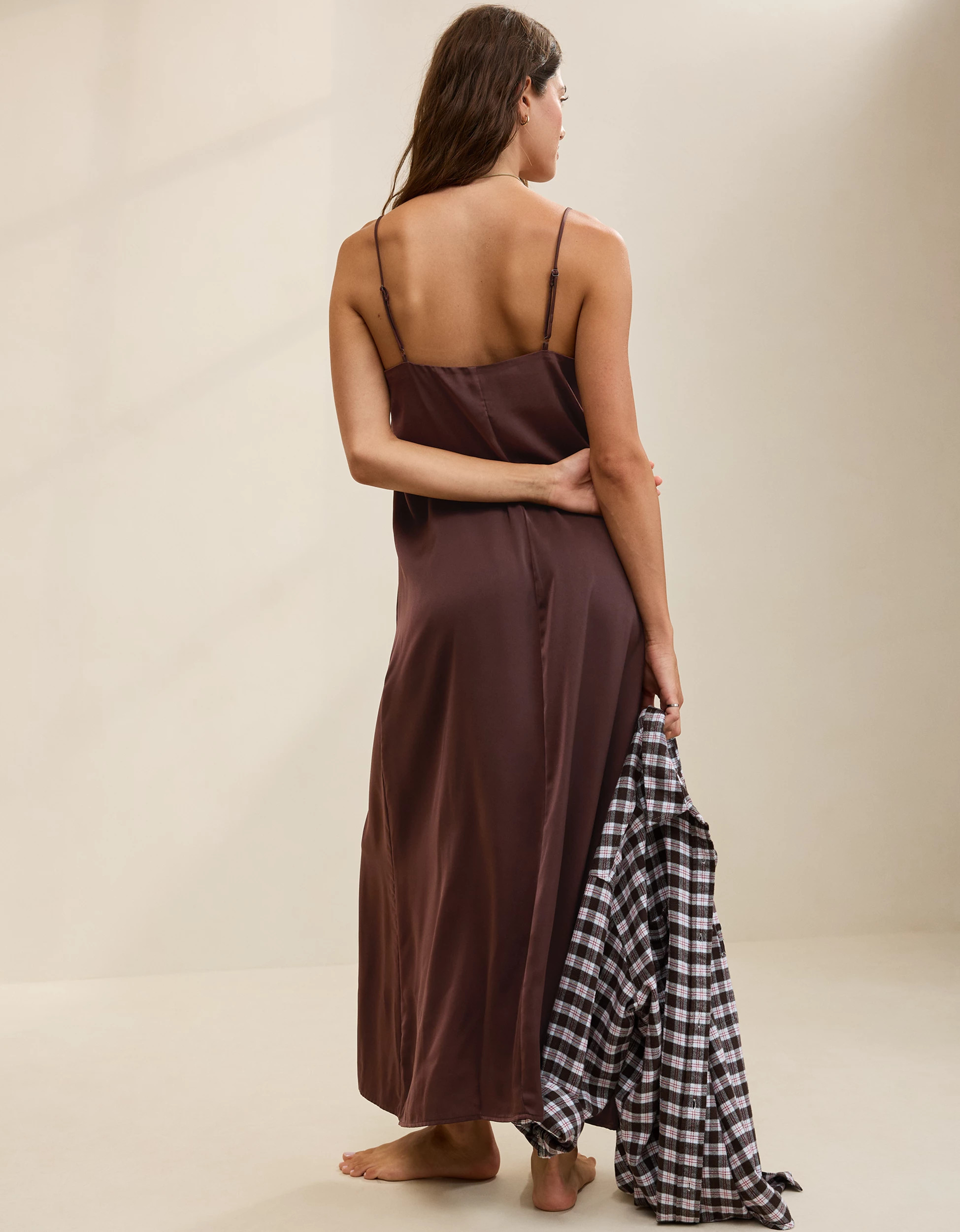 OVERSLEPT by Aerie Liquid Satin Maxi Slip Dress | Aerie
