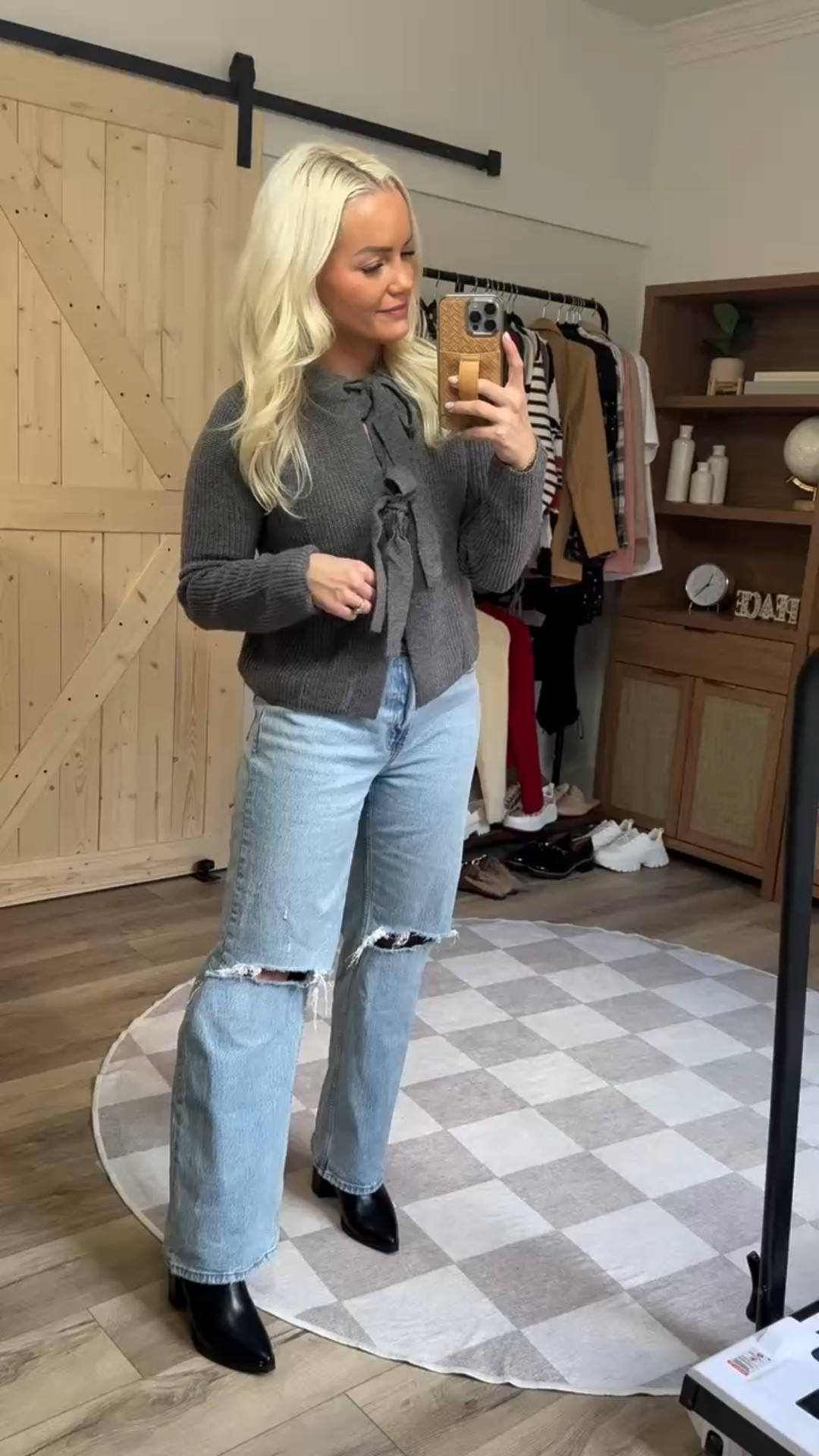Chic & effortless! 🖤 Loving this cozy yet stylish combo, this cropped grey knit cardigan with a bow tie front paired with my Abercrombie & Fitch Curve Love High Rise 90’s Relaxed Jeans and pointed-toe black ankle boots. The perfect mix of trendy & timeless! 

#LTKStyle #AbercrombieStyle #AmazonFashion #EffortlessStyle #WardrobeEssentials #CasualAndChic #LTKFinds #CozyAndTrendy #FashionMadeEasy #ComfyAndStylish #StreetStyle #MinimalistFashion #OOTD 

 