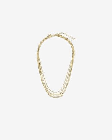 Hi-lo Cubic Zirconia Disc Bar Drop Necklace | Express
