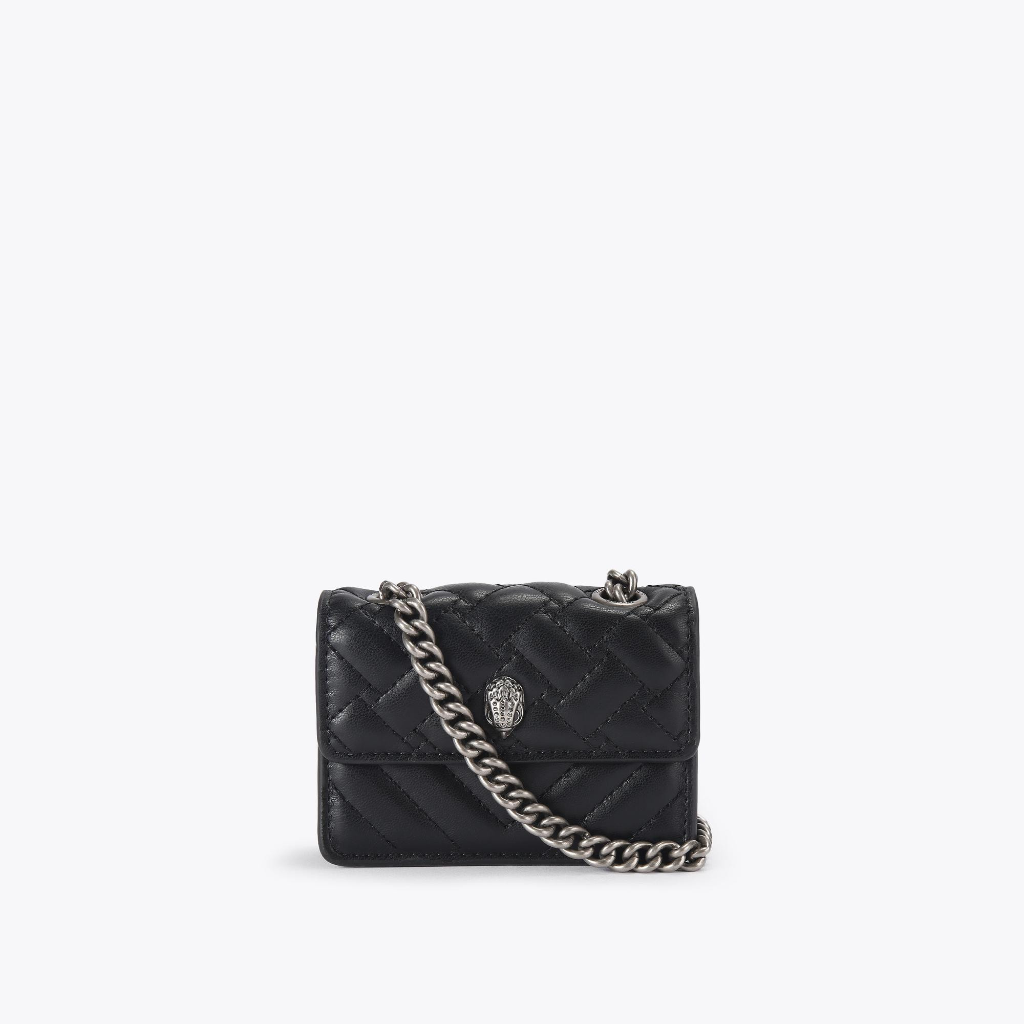 MICRO KENSINGTON Black Quilted Cross Body Bag by KURT GEIGER LONDON | Kurt Geiger US