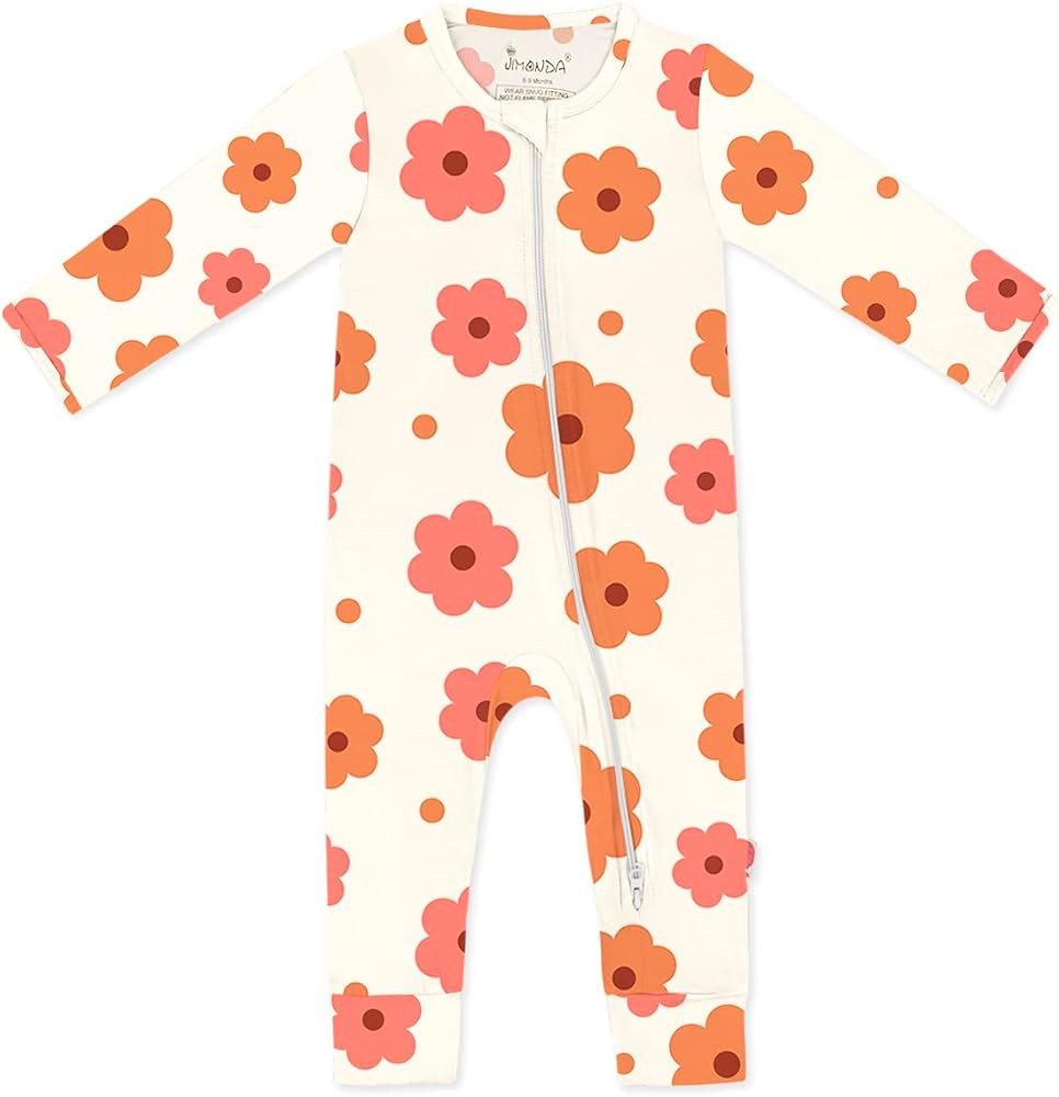 Jimonda Baby Girls Boys Footless Pajamas,Rayon From Bamboo Pjs 2 Way Zipper Long Sleeve Soft Slee... | Amazon (US)