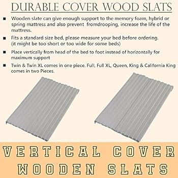 Treaton, 0.75-Inch Vertical Mattress Support Wooden Bunkie Board/Slats with Cover, Twin, Beige | Amazon (US)