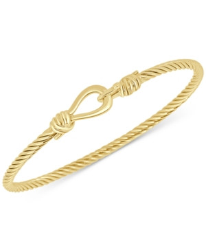 Italian Gold Torchon Knot Bangle Bracelet in 14k Gold-Plated Sterling Silver | Macys (US)