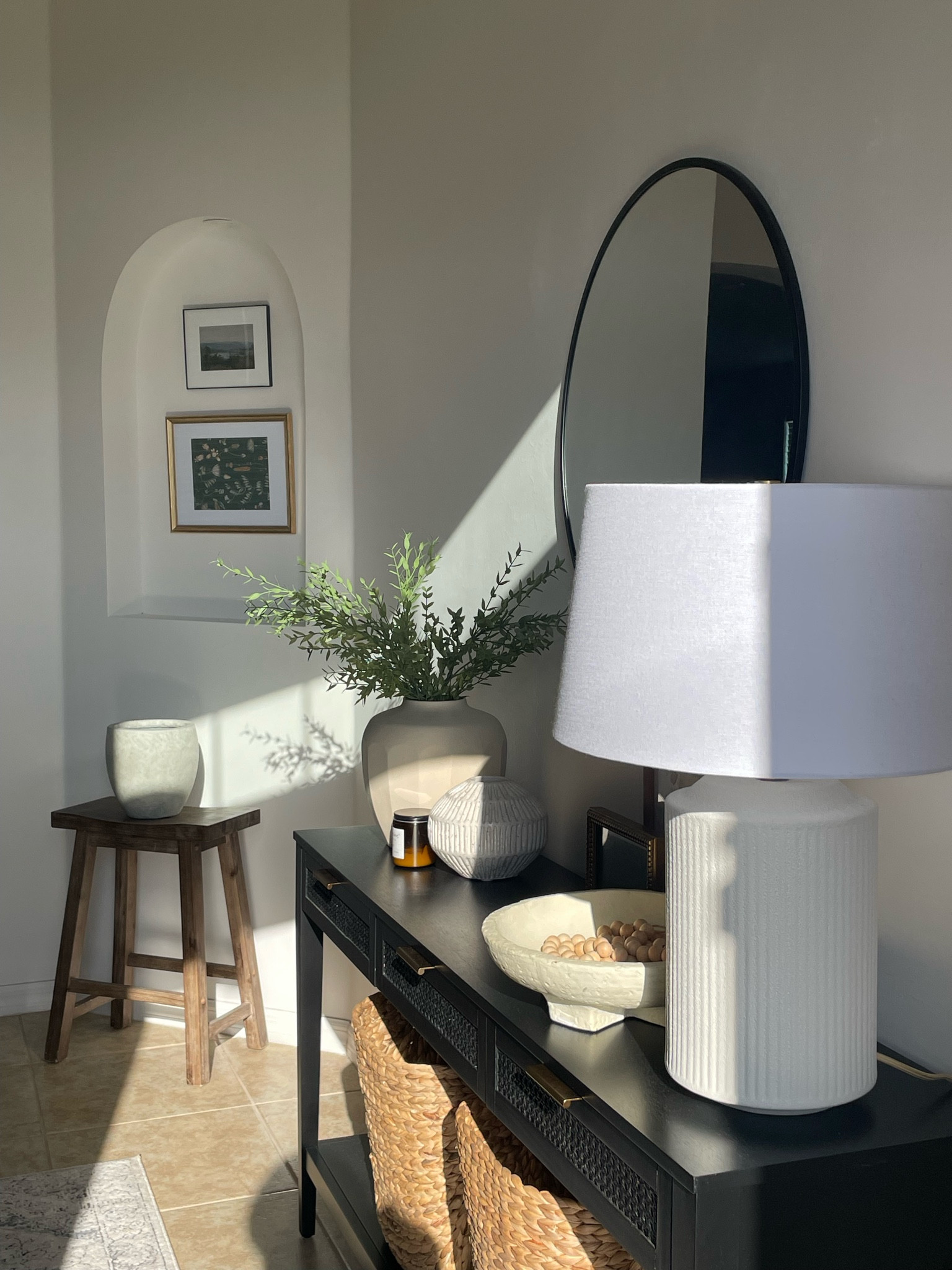 Love this corner of my house 💫 
Modern transitional entryway decor. Black console table for entryway. Affordable home decor finds. 
Studio McGee. Amazon home. Target. Walmart. Pottery barn. 

#LTKFindsUnder50 #LTKSaleAlert #LTKHome