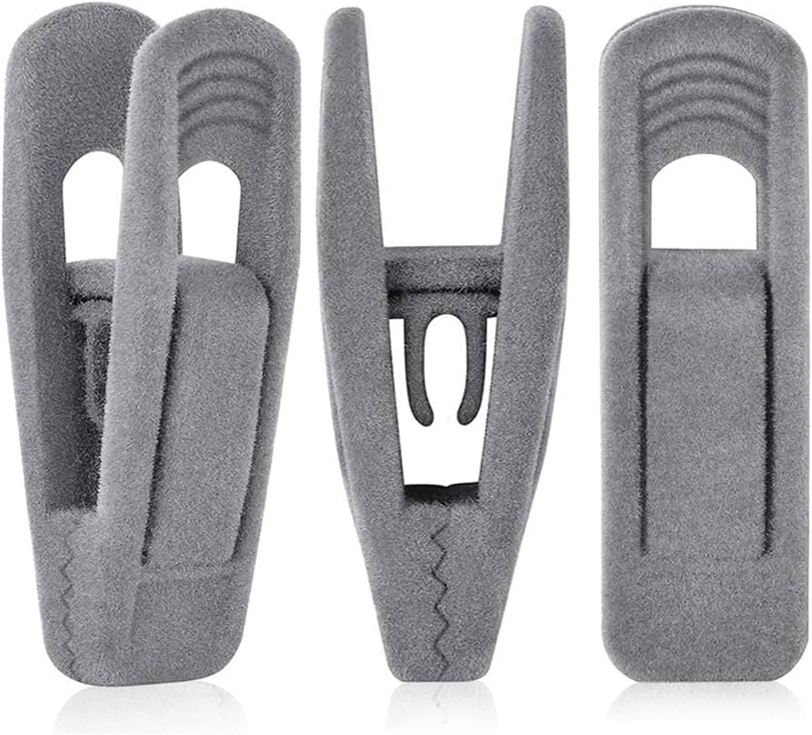 TOFIIGREM Grey Velvet Hanger Clips - 60 PCS Velvet Hanger Clip, Strong Velvet Clips Fit for Velve... | Amazon (US)