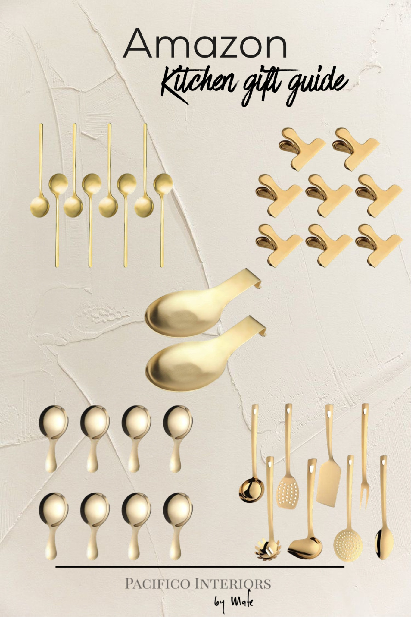 Kitchen gift guide from Amazon 
Gold kitchen accessories. 
 


#LTKGiftGuide #LTKCyberweek #LTKHoliday

#LTKHome #LTKFindsUnder50