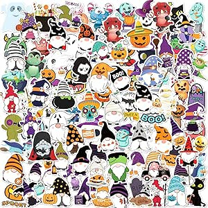 Halloween Cute Stickers for Kids,100 Packs Halloween Vinyl Stickers for Water Bottles Phone Lapto... | Amazon (US)