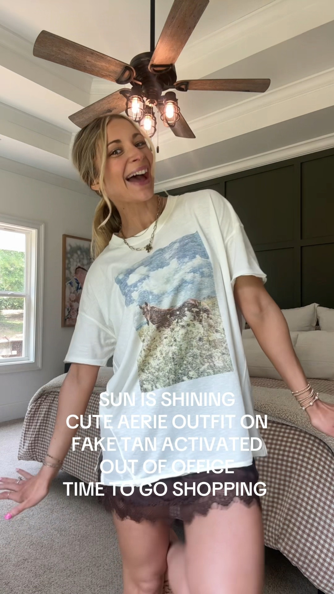 Sunshine, a cute @Aerie outfit, and nowhere I need to be ☀️🤍🛍️

This graphic tee + lace skirt is comfy enough for travel days, cute enough for vacation photos, and the kind of outfit you’ll reach for all summer long ✨ 

What’s your favorite way to spend a day off? 👀

#AD #AerieRealmakers #VacationOutfit #summer #fyp

#LTKU #LTKSeasonal #LTKootd