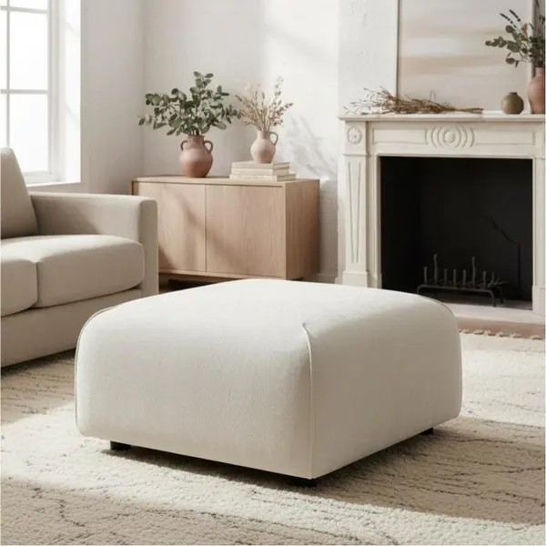Christopher Knight Home - Marcella Modern Plush Upholstered Square Ottoman, Footrest, for Living ... | Bed Bath & Beyond