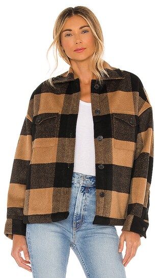 ALLSAINTS Luella Check Jacket in Brown. - size 2 (also in 00, 6, 8) | Revolve Clothing (Global)