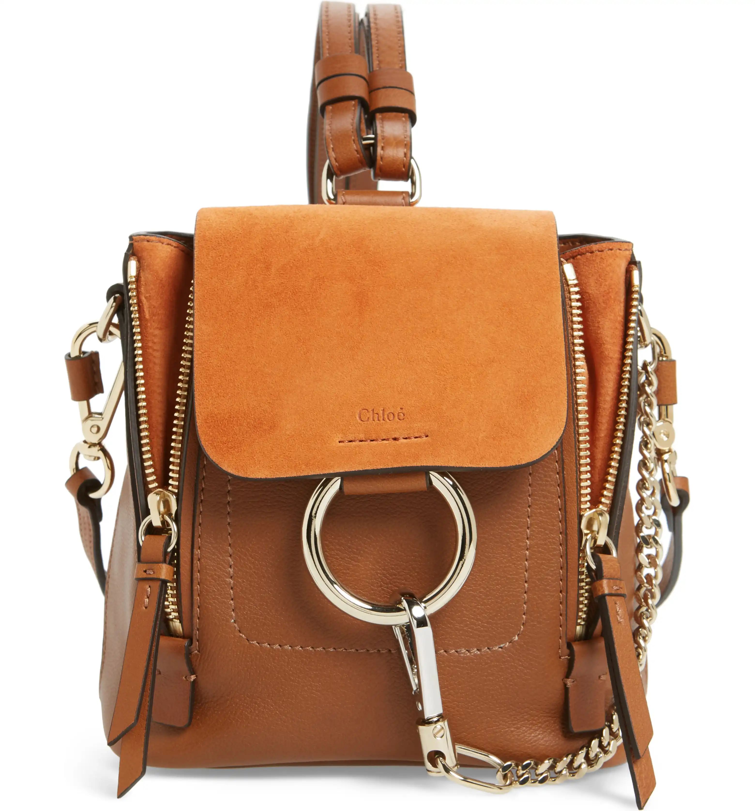 Mini Faye Leather & Suede Backpack | Nordstrom