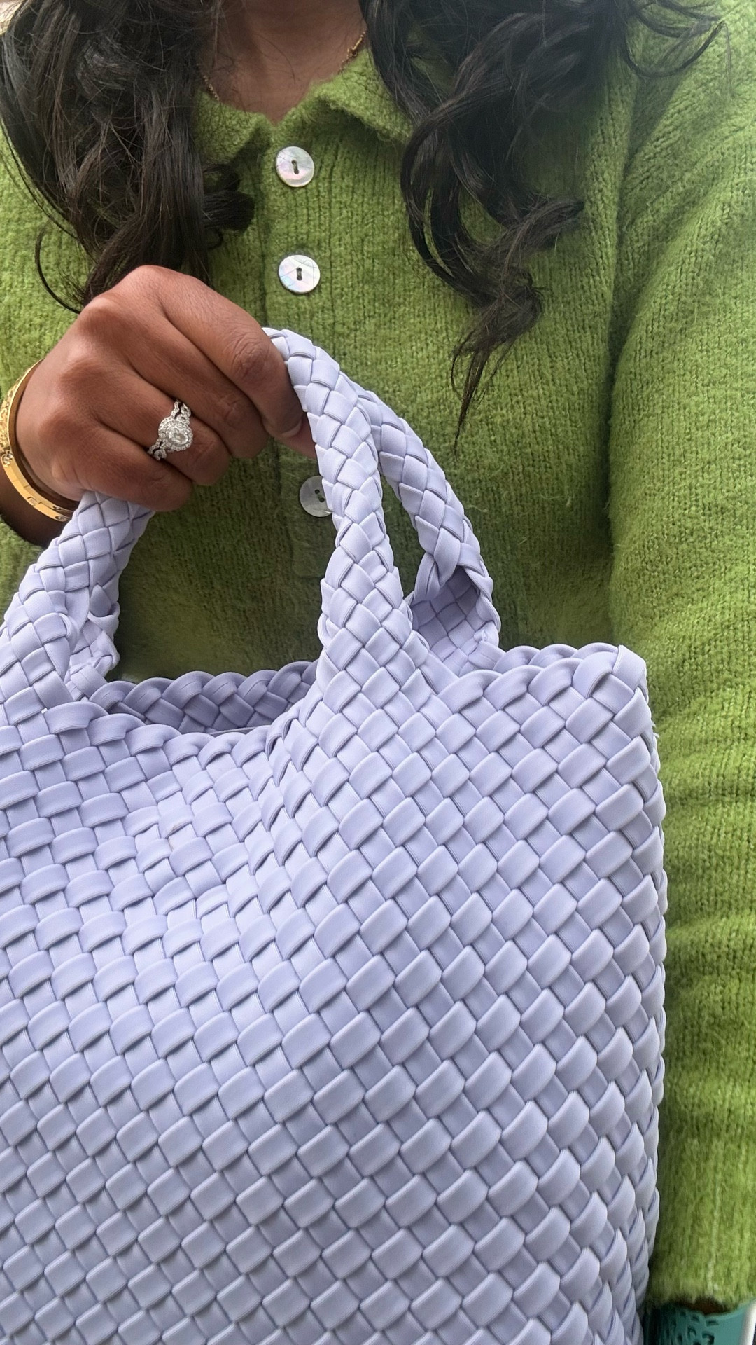 Felt like spring in this look today!💜💚 This bag from Sol & Selene is so cute and dainty, and perfect addition to my collection.

#LTKSpringSale #LTKootd #LTKPetite