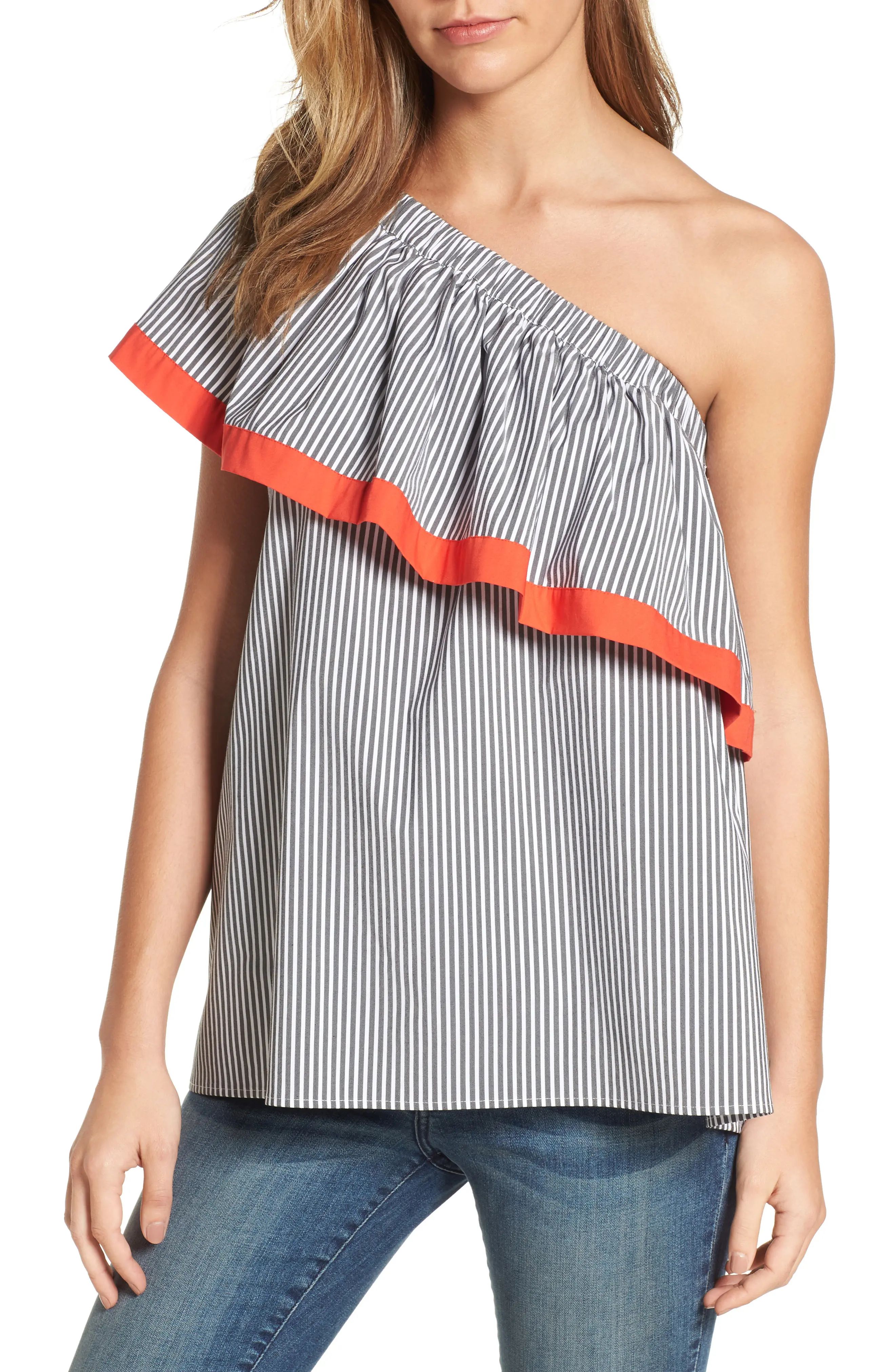 Ruffle One-Shoulder Blouse | Nordstrom