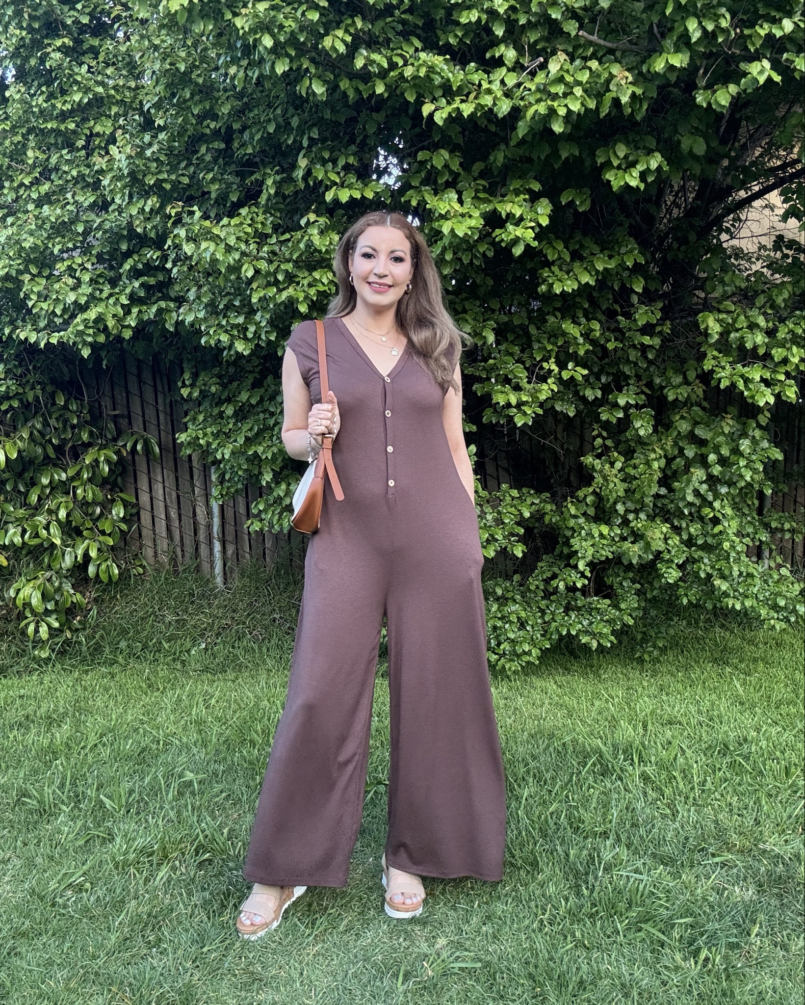 MEROKEETY Women's 2025 Cap Sleeve Summer Operal, Deep V Neck, Buttons, Oneit with Wide Leg Pants.
Size:M

#LTKMidsize #LTKSummerEdit #LTKSeasonal