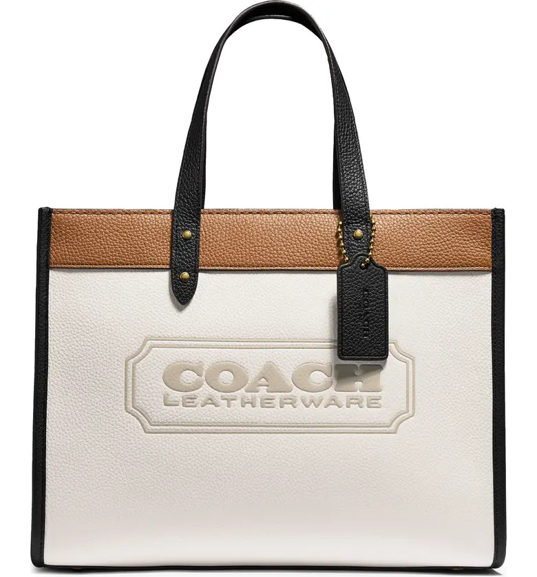 Field Logo Embossed Colorblock Tote | Nordstrom