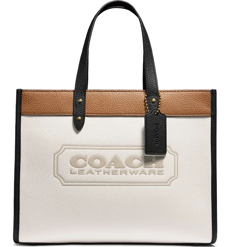 Field Logo Embossed Colorblock Tote | Nordstrom