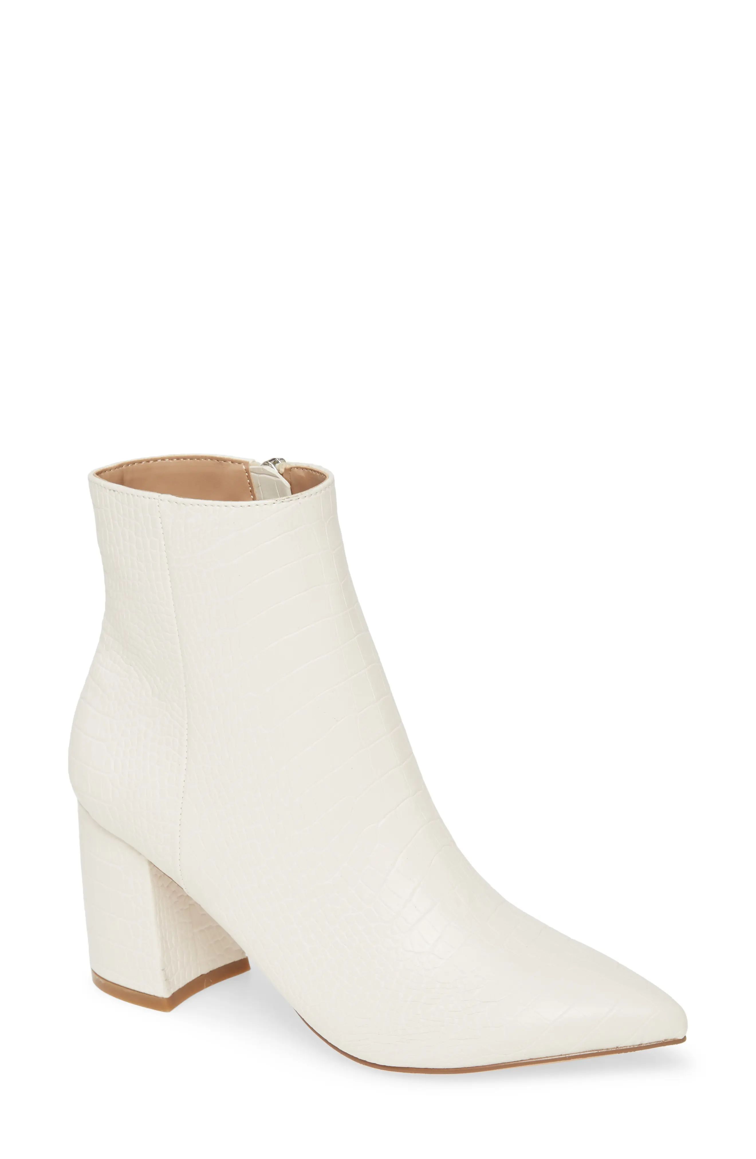 Women's Steve Madden Nadalie Pointed Toe Bootie, Size 6.5 M - Ivory | Nordstrom