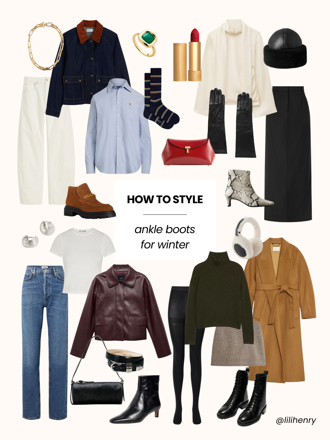 Shop every look (and my favorite styles) right here on my LTK. From suede to snake print, kitten heels to combat soles, winter 2025 is all about choosing a pair of ankle boots that fits your mood and signature style. 

Here’s how to wear them this season…

From Office to Après-Ski
Suede + leather is this winter's power combo. Mix tailored pieces with a cozy winter-inspired knit. Polished meets sporty - the perfect “straight to cocktails after work” vibe.

Ladylike Old Money
Embossed textures are having a moment. Snake and croc finishes take a simple boot and make it lux. Style with a pencil skirt, long gloves, and a red lip for a glamorous, grown-up winter look.

Countryside Prep
Chukka-style boots in rich suede feel preppy and practical. Pair them with winter whites, an oxford, a barn jacket, and a cheeky peek of a patterned sock - classic with a twist.

Edgy Cool (But Still Soft)
Combat boots aren’t going anywhere. Winterize them with opaque tights, chunky socks, a wrap coat, and shearling accessories. It’s comfort, texture, and attitude in one.

City Chic
A sleek kitten-heel boot instantly elevates denim and a leather jacket. It’s low-effort polish for those days you want something cool but not complicated.

The best ankle boots work with your wardrobe...jeans, midi skirts, trousers, knits, you name it. Statement or subtle, they anchor every winter outfit from the ankle up. 😉

You know the City Chic would be my top style choice but I am actually liking the ladylike Old Money vibe! Which one is your favorite? 

Lili
Personal Stylist
SF→NYC  

 #LTKHoliday #LTKSeasonal #LTKWorkwear