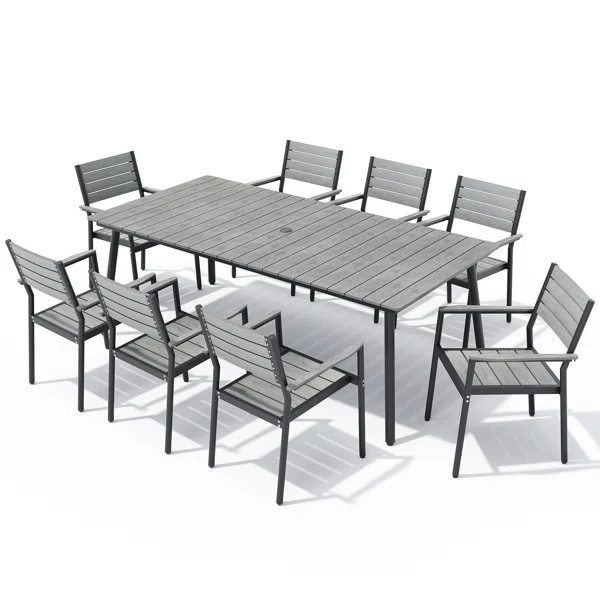 Cyanni 8 - Person Rectangular Outdoor Dining Set | Wayfair North America