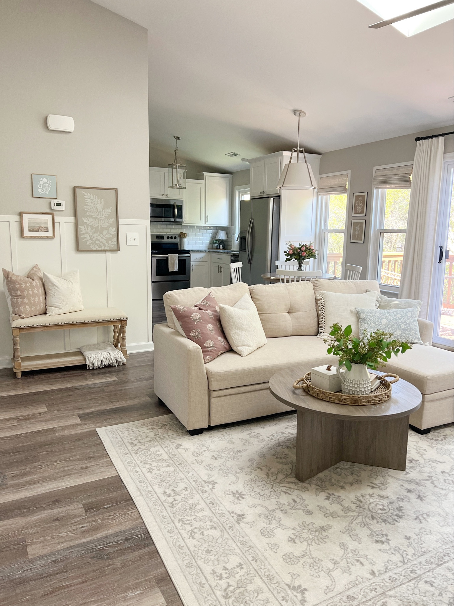 Spring living room details 
Coffee table
Pull out sofa 
throw pillows
Area rug 
Wayfair finds 
Bench


#LTKstyletip #LTKSeasonal #LTKhome