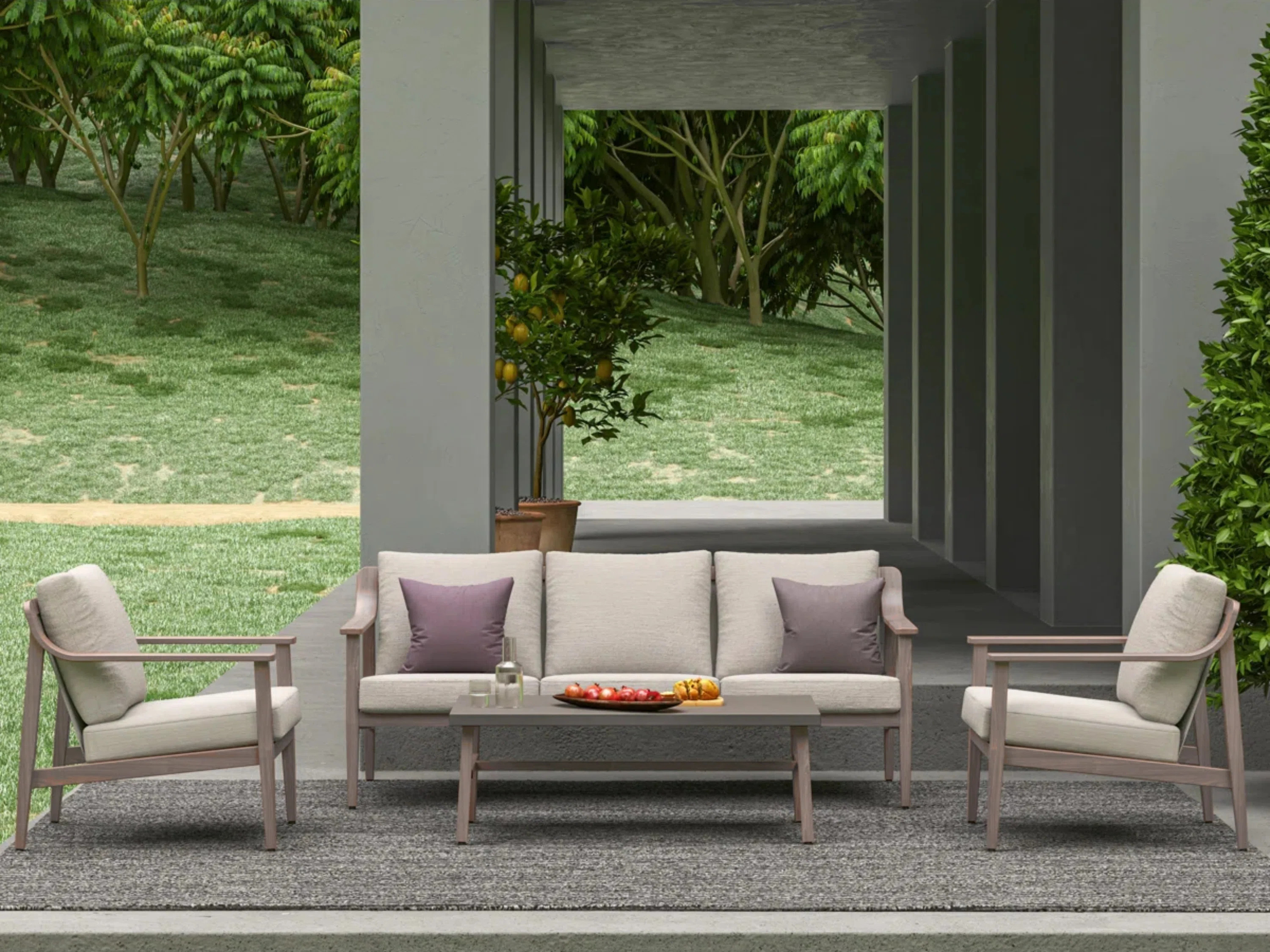 Willich Metal 5 - Person Outdoor Seating Group with Olefin Cushions | Wayfair North America