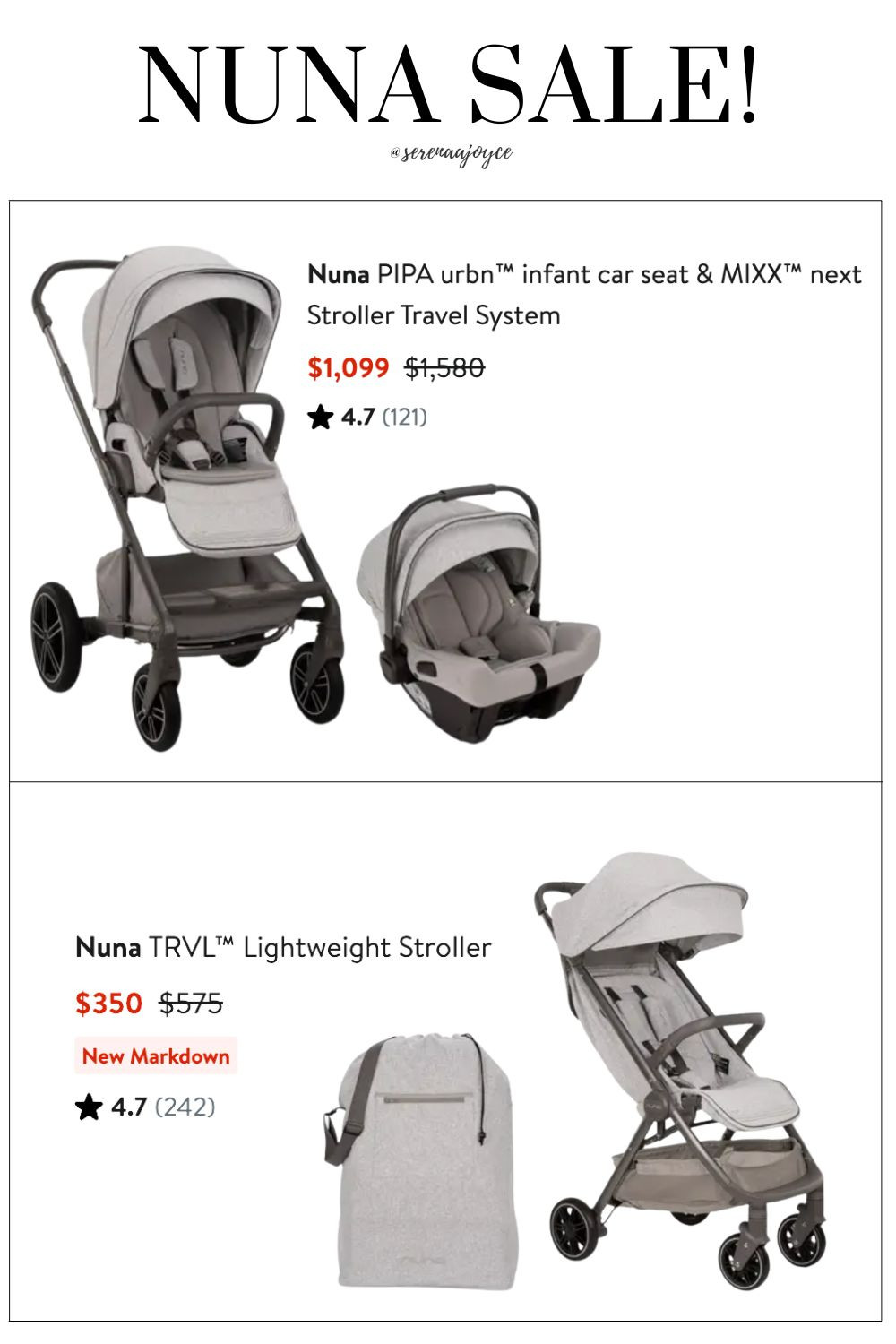 THIS RARELY EVER GOES ON SALE! The Nuna Travel system and Nuna Trvl Stroller are both lower in price now than they are during the Nordstrom Anniversary Sale! Such a steal if you're in the market or about to have a baby. #LTKKids #LTKHome #LTKSeasonal 

 #LTKmomlife #LTKSaleAlert #LTKBump