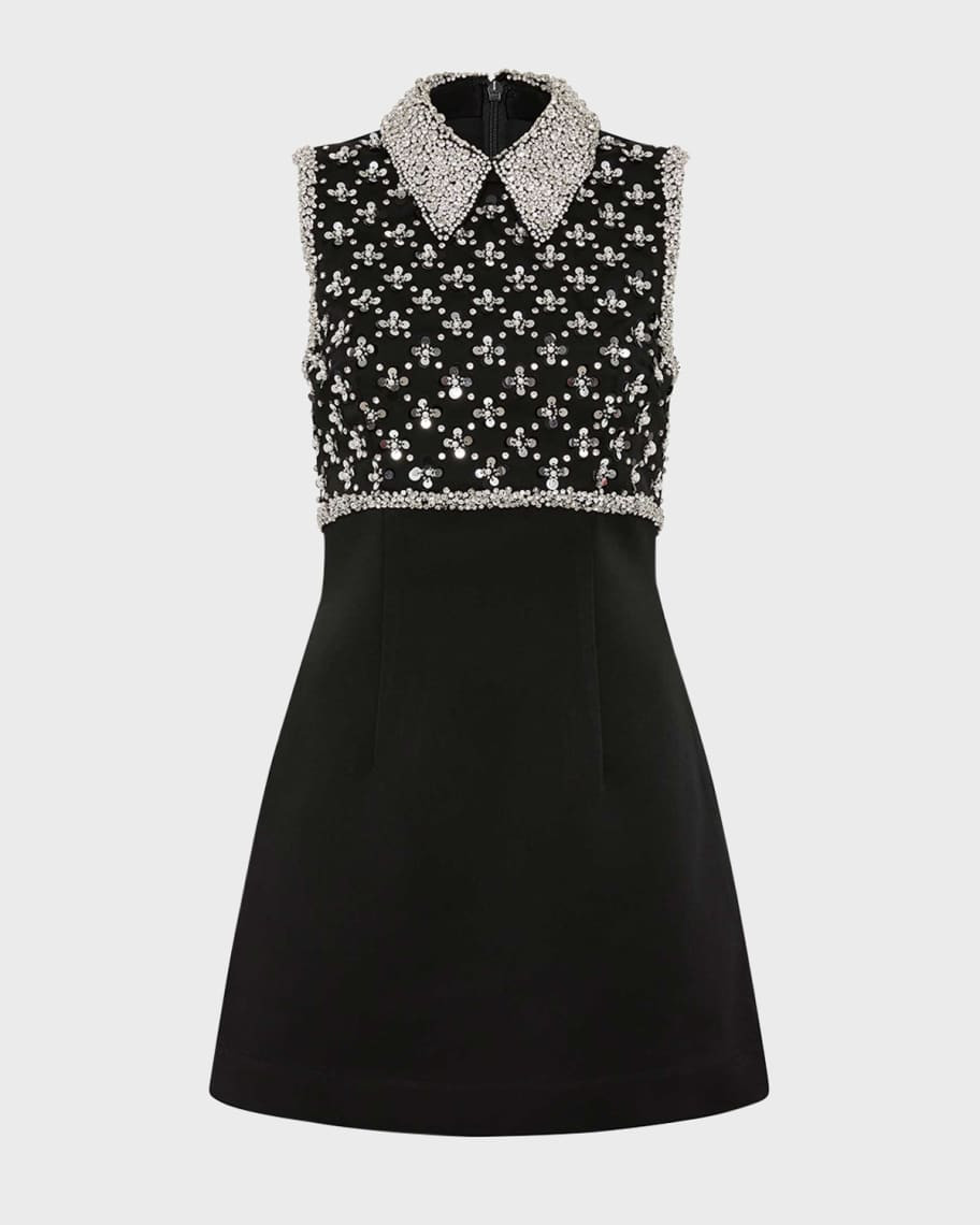 REBECCA VALLANCE Augustine Sleeveless Embellished Mini Dress | Neiman Marcus